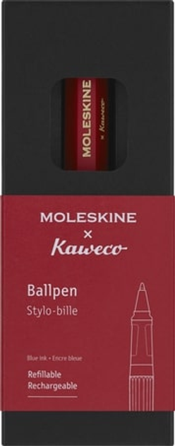 Кулькова ручка Moleskine x Kaweco Синя 1 мм Червоний корпус (8056598854848) - зображення 4