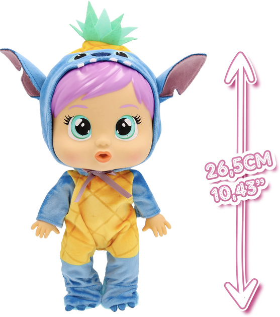 Lalka płacząca Cry Babies Disney Loving Care Stitch z akcesoriami 26 cm 11025004 (8421134927377) - obraz 11
