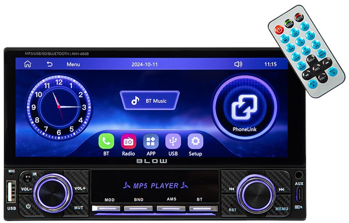Radio samochodowe Blow AVH-686B (78-355#) (5900804143345) - obraz 1