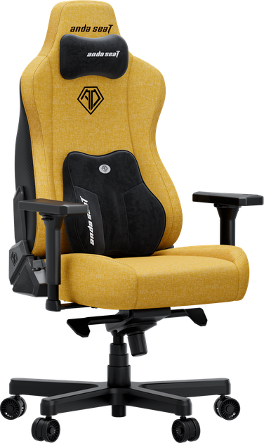 Fotel gamingowy Anda Seat Kaiser 3E XL Bright Yellow Fabric (AD23YC-XL-09-Y-CF-Y01) - Zdjęcie 2 Fotel gamingowy Anda Seat Kaiser 3E XL Bright Yellow Fabric (AD23YC-XL-09-Y-CF-Y01) - obraz 2