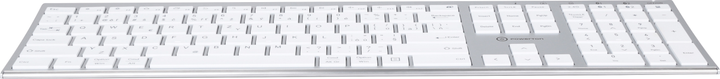 Klawiatura bezprzewodowa Powerton UltraSlim Multi-Device Bluetooth Silver (WPKBUS-S CZSK) - obraz 2