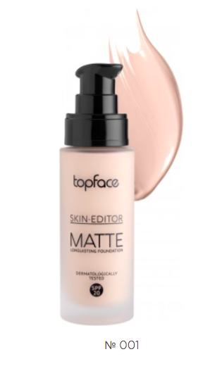 001 Тональна основа Topface Skin Editor Matte - PT465 - Фото 1 001 Тональна основа Topface Skin Editor Matte - PT465 - изображение 1