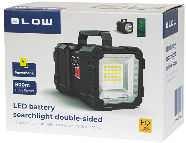 Latarka LED Blow akumulatorowa dwustronna z funkcją powerbank (5900804149637) - obraz 7