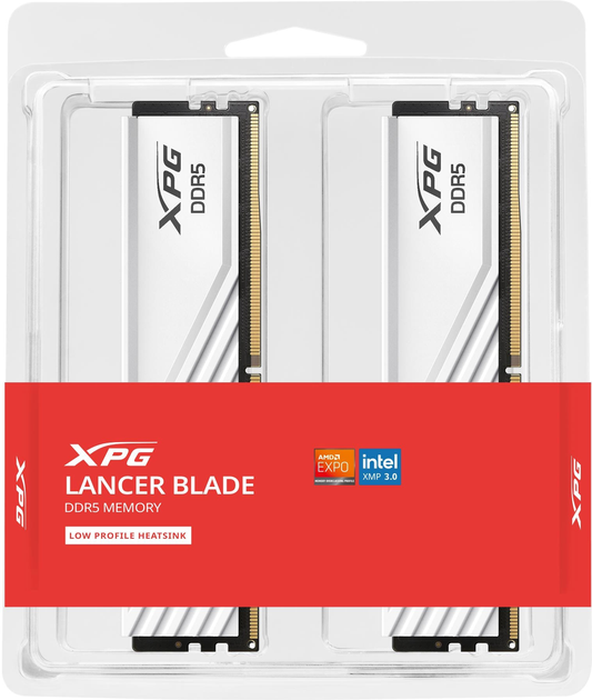 Pamiec RAM ADATA DDR5-6000 32768MB PC5-48000 (Kit of 2x16384) XPG Lancer Blade White (AX5U6000C3016G-DTLABWH) (955555908868712) - Outlet - obraz 2