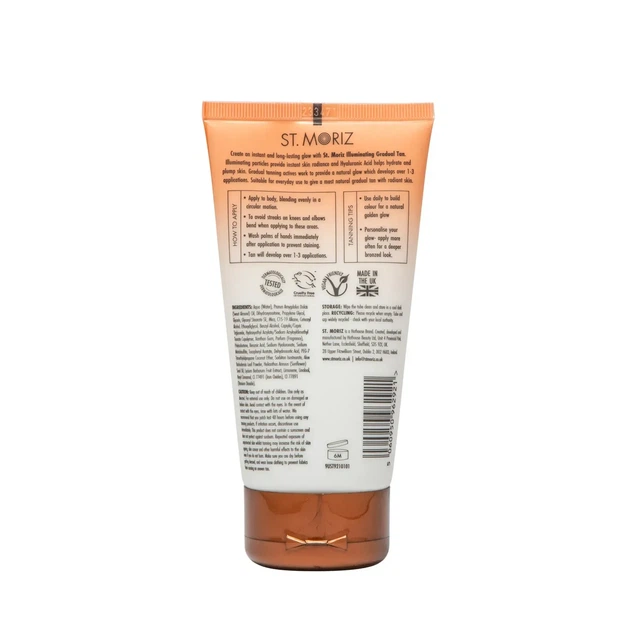 Лосьйон для поступового прояву автозасмаги з шимером St.Moriz Advanced Illuminating Gradual Tan Lotion, 150 мл - изображение 4