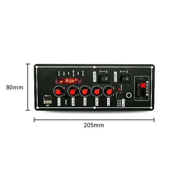 Плата усилителя 2x10Вт, Bluetooth, MP3 /WMA / WAV / FLAC / APE, FM (87.5MHZ-108.0MHZ); - изображение 4