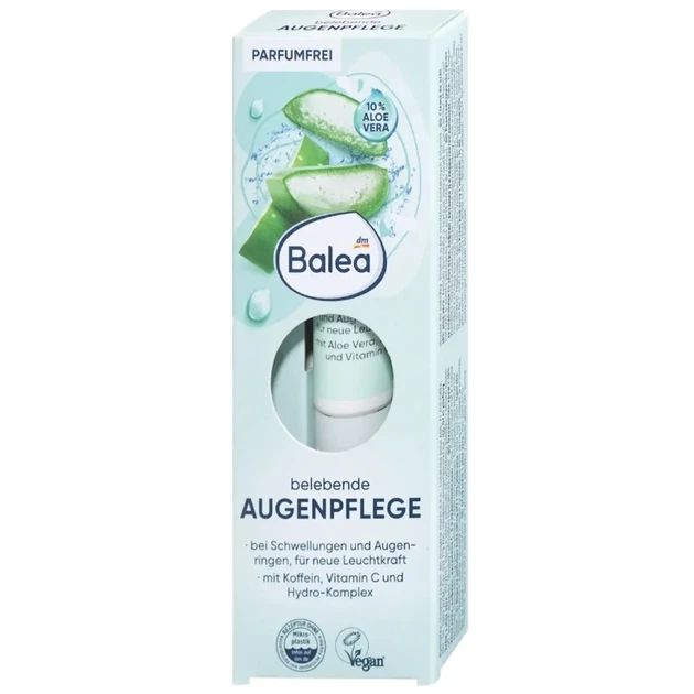 Крем Balea Belebende Augencreme под глаза с 10% алоэ и кофеином 15 мл - Фото 1 Крем Balea Belebende Augencreme под глаза с 10% алоэ и кофеином 15 мл - изображение 1