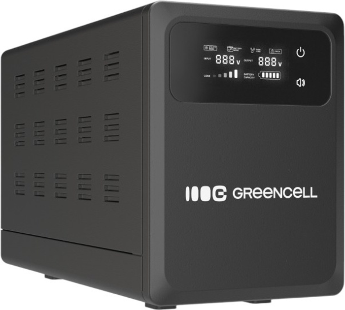 ДБЖ Green Cell PowerCore 1200Вт/2000ВА (UPSLPPC1200) - зображення 5