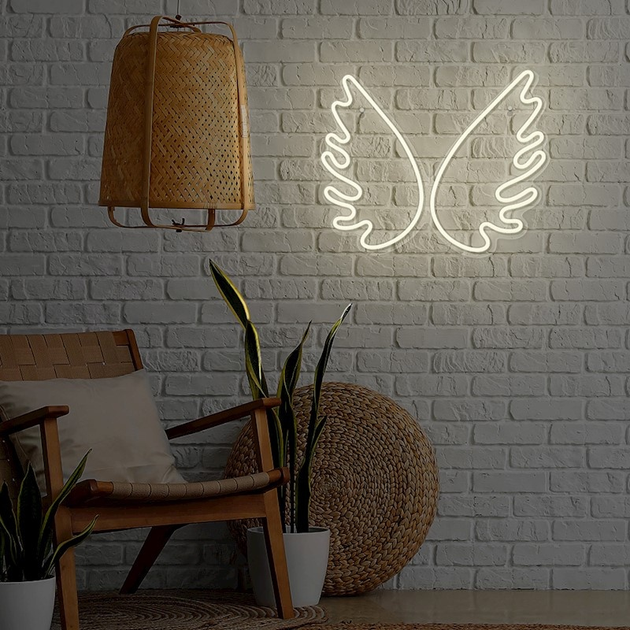 Декоративна неонова LED вивіска Forever Light PLEXI LED WINGS 39.5 x 32.5 см (RTV100448) - зображення 5