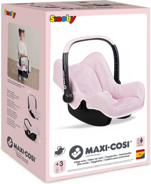 Nosidełko dla lalki Smoby Maxi-Cosi 32 x 47 x 35 cm Różowe (7600240241) - obraz 8