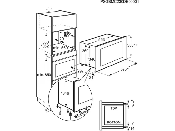 Микроволновая печь встраиваемая AEG - OS5MG20EB - изображение 3