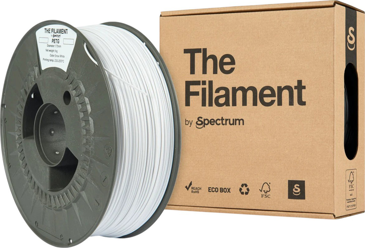 Filament do drukarek 3D Spectrum PETG 1.75 mm 1 kg White (TF-24016) - obraz 1