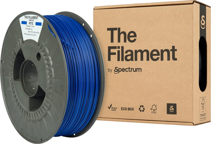 Filament do drukarek 3D Spectrum PETG 1.75 mm 1 kg  Blue (TF-24019) - obraz 1