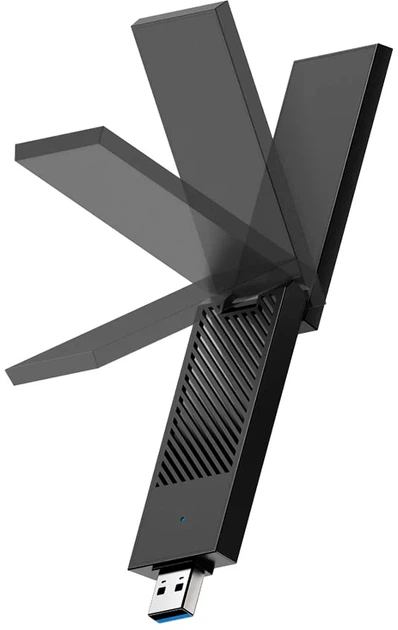 Wi-Fi адаптер Cudy WU5400 тридіапазонний з USB 3.0 AX5400 (73-00588) - зображення 2