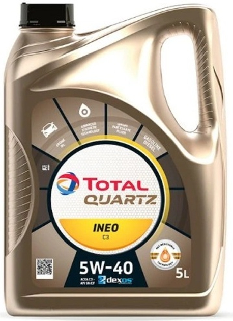 Olej silnikowy Total Quartz Ineo C3 5W40 5 l (3425901026268) - obraz 1