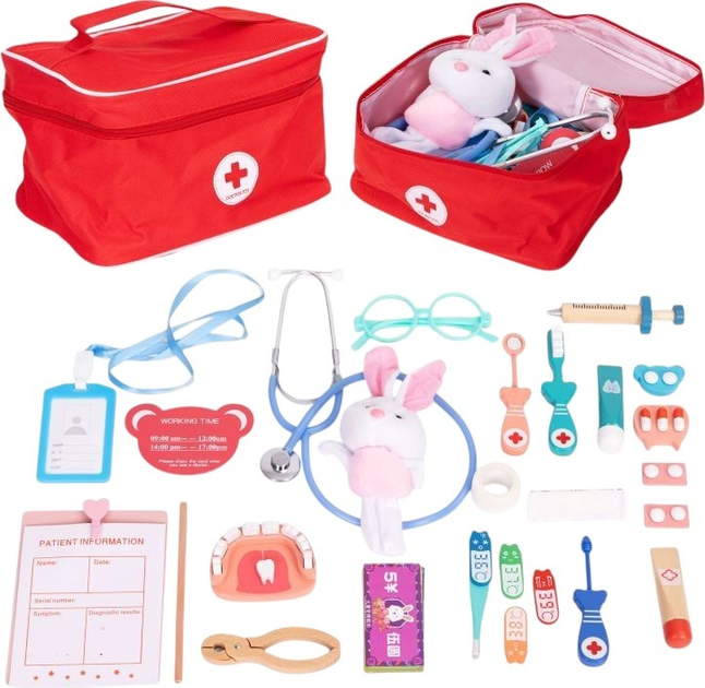 Zestaw małego lekarza EcoToys Torba medyczna 28 elementów HM328233 (5905817007295) - obraz 2