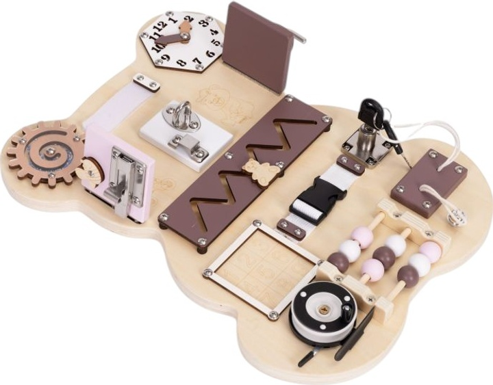 Дерев'яний бізіборд EcoToys Ведмедик HM328237 (5905817007301) - зображення 2