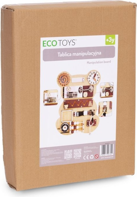Дерев'яний бізіборд EcoToys Ведмедик HM328237 (5905817007301) - зображення 7