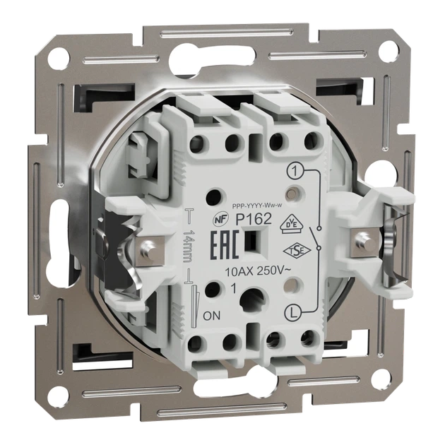 Выключатель одноклавишный антрацит Schneider Electric EPH0100171 Asfora - Фото 2 Выключатель одноклавишный антрацит Schneider Electric EPH0100171 Asfora - изображение 2