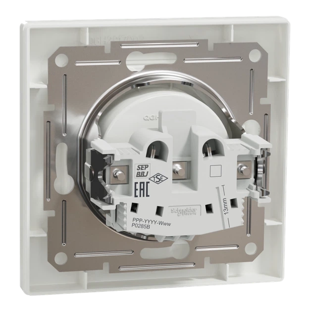 Розетка одинарная без заземления Schneider Electric ASFORA EPH3000121 - изображение 2