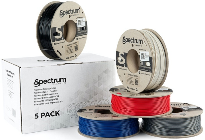 Filament do drukarek 3D Filament Spectrum 5PACK ASA 275 1.75mm 1250 g Multicolored (5903175655455) - obraz 4