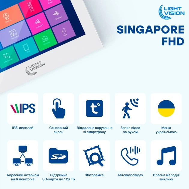 Видеодомофон Light Vision SINGAPORE WiFi FHD (AI) 10" - изображение 4