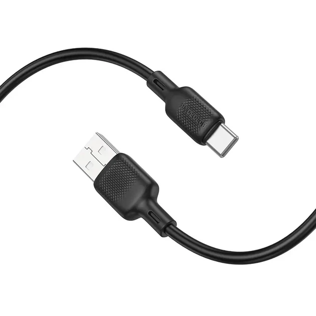Кабель BOROFONE BX113 USB - Type-C Lenny silicone 3A 2m black - изображение 4