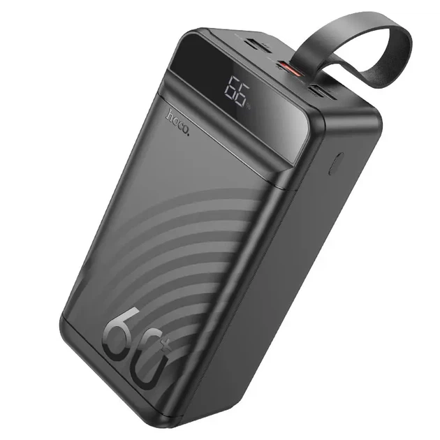 Power bank Hoco J123С 60000mAh PD20W QC3.0 22.5W чорний - Фото 1 Power bank Hoco J123С 60000mAh PD20W QC3.0 22.5W чорний - зображення 1