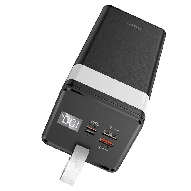 Power bank Hoco J86A 50000mAh PD20W QC3.0 LCD Lamp чорний - изображение 2
