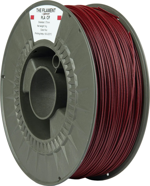 Filament do drukarek 3D Spectrum PLA CF 1.75 mm 1 kg Red (TF-24096) - obraz 2