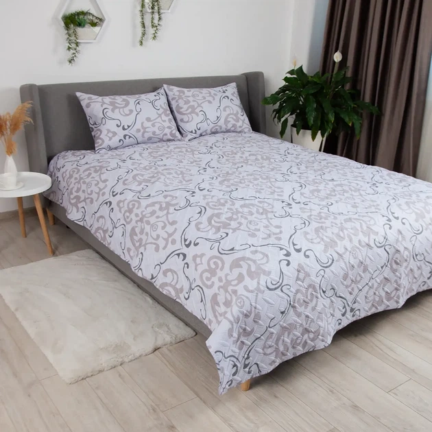Покривало плед ТЕП PROVENCE Глорія 150×210 см полуторне, стьобане, мікрофібра, м’яке, 2 наволочки 50×70 см, комплект 100 г/м² - Фото 2 Покривало плед ТЕП PROVENCE Глорія 150×210 см полуторне, стьобане, мікрофібра, м’яке, 2 наволочки 50×70 см, комплект 100 г/м² - зображення 2