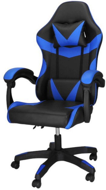 Геймерське крісло Springos HF0019 Чорно-синє (5907719475547) - зображення 2