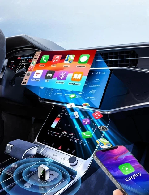 Бездротовий адаптер CarPlay та Android Auto з авто-підключенням