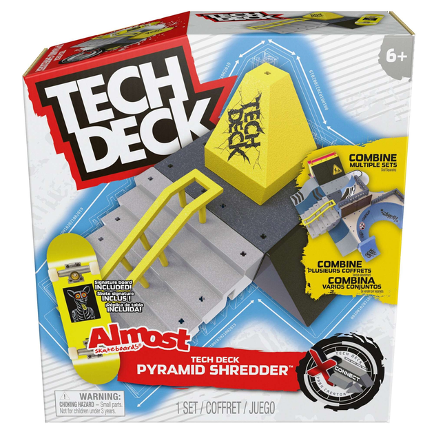 Zestaw Fingerboard Tech Deck kolorowa deskorolka Pyramid Shredder Rampa + naklejki (778988499306) - obraz 7