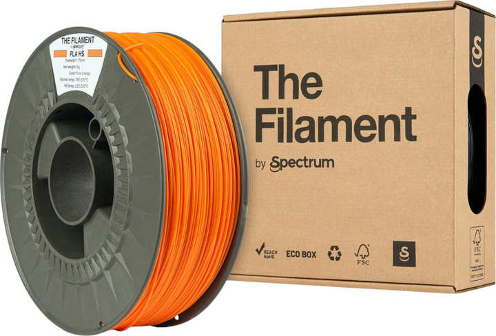 Пластик для 3D принтера Spectrum PLA HS 1.75 мм 1 кг Orange (TF-24037) - зображення 1