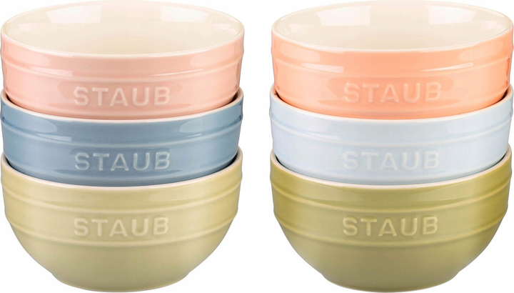 Набір мисок Staub Serving Різнокольорових 14 см 6 шт (3272340059537) - зображення 1