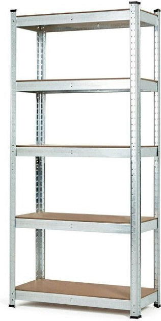 Стелаж металевий ModernHome by Multistore G9040A 180 x 90 x 40 см Срібний (5905817006687) - зображення 2