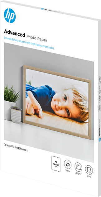 Papier fotograficzny HP Advanced Photo Paper, Glossy, 250 g/m2, A3 (297 x 420 mm), 20 sheets (Q8697A) - obraz 2