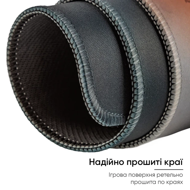 Игровой коврик для мыши мышки игровая поверхность Черная 800x300x3 мм U&P Stalker 2 Control-Speed с прошитыми краями и нескользким резиновым основанием для ПК ноутбука гейминга работы обучения - изображение 6