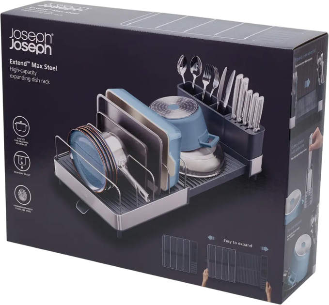Сушилка для посуды JOSEPH JOSEPH Extend расширяемая 18.8x39.4x34 см (851690_MIRS) - изображение 8