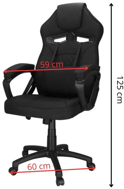 Fotel gamingowy Springos HF0036 Czarny (5908455301053) - obraz 13