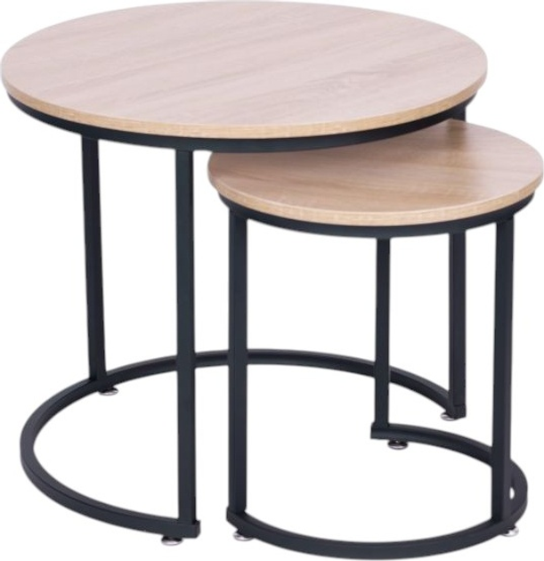 Zestaw stolików kawowych ModernHome by Multistore Loftowy design 2 szt (PJJCT0111) - obraz 1