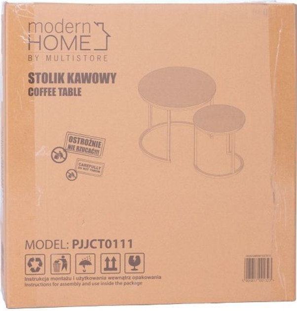 Zestaw stolików kawowych ModernHome by Multistore Loftowy design 2 szt (PJJCT0111) - obraz 6