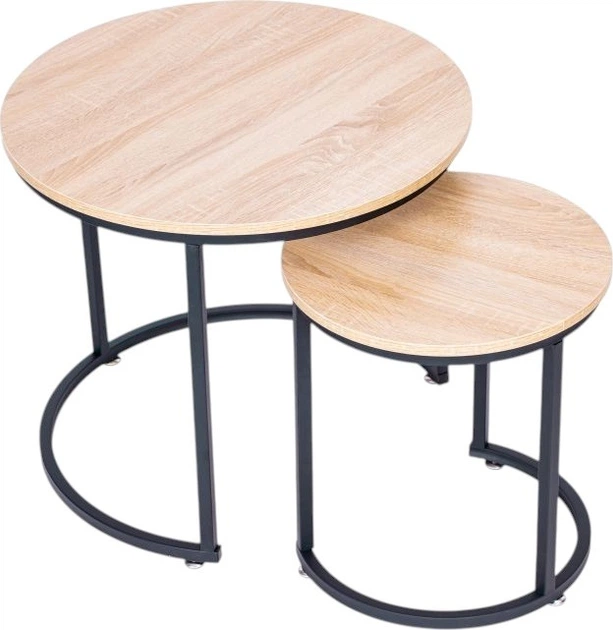 Zestaw stolików kawowych ModernHome by Multistore Loftowy design 2 szt (PJJCT0111) - obraz 2