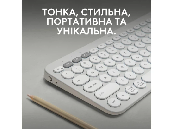 Клавіатура Logitech Pebble Keys 2 K380s Tonal White UA (920-011852) - изображение 2