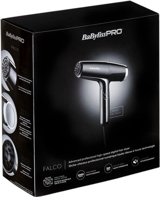 Фен BaByliss Pro FALCO BAB8550BE Чорно-сріблястий - зображення 5