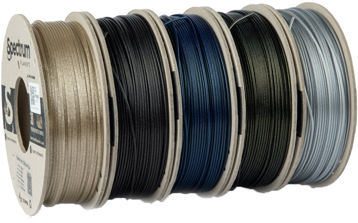 Filament do drukarek 3D Filament Spectrum 5PACK PLA Glitter 1.75mm 1250 g Multicolored (5903175655493) - obraz 1