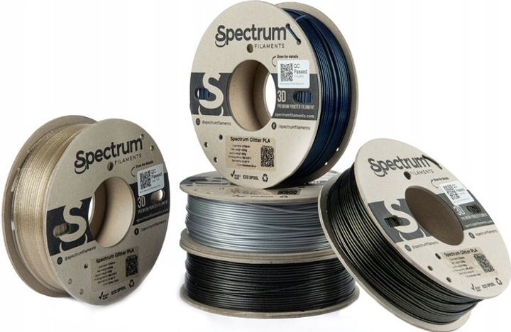 Filament do drukarek 3D Filament Spectrum 5PACK PLA Glitter 1.75mm 1250 g Multicolored (5903175655493) - obraz 2