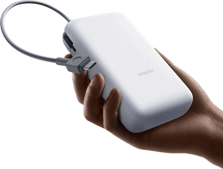 Powerbank Xiaomi Power Bank Integrated Cable 20000 mAh 22.5W Light Grey (BHR9738GL) - obraz 3