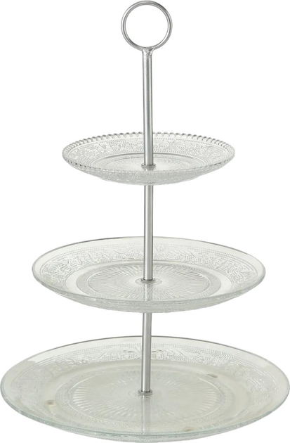 Patera Boltze Szklana Trzypoziomowa 35 cm (4020606043818) - obraz 1